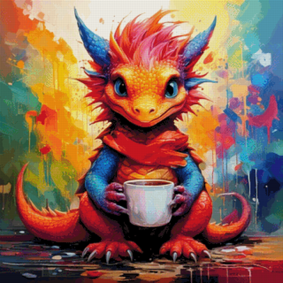 Diamond Painting Bild " Jack Coffee" 80x80cm DS-83