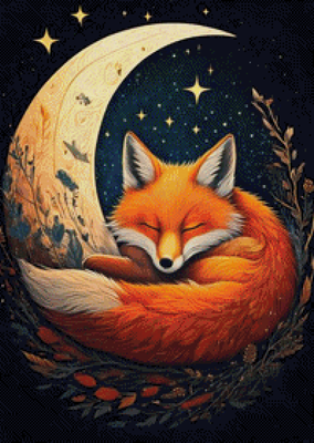 Diamond Painting "Sleeping Fox" 50x70cm DS-51