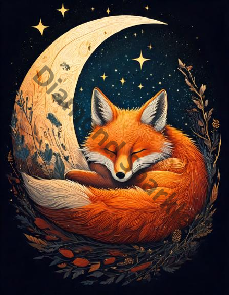 Diamond Painting "Sleeping Fox" 50x70cm DS-51