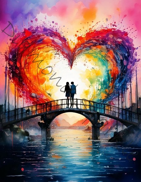 Diamond Painting "Heartfeld couple" 80x80cm DS-93