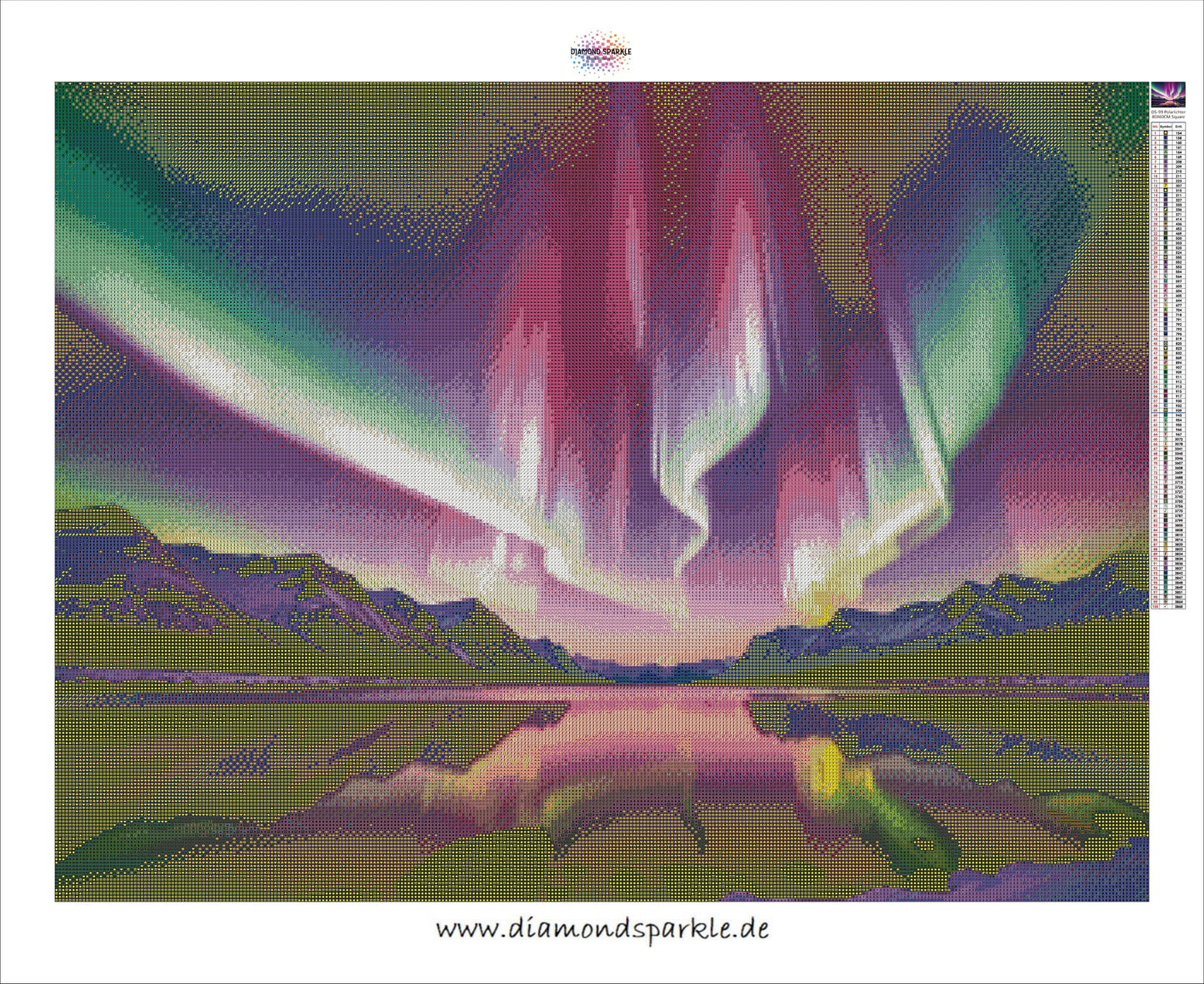 Diamond Painting Bild "Polarlichter" 80x60cm DS-99