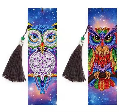 Diamond Painting Lesezeichen "Eulen"