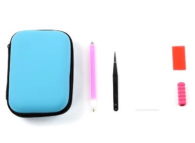 Diamond Painting "Etui Hellblau"