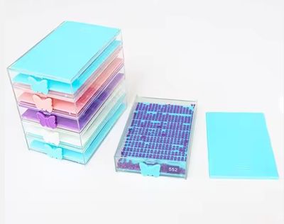 Diamond Painting Aufbewahrung "Schiffchen mit Deckel rosa"