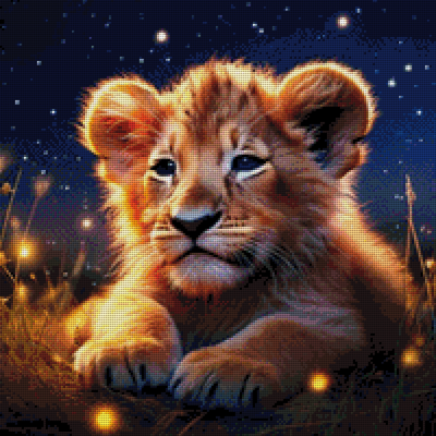 Diamond Painting Bild "Moonlight Lion" 50x50cm