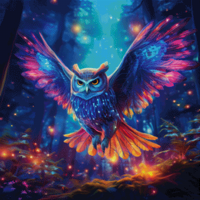 Diamond Painting "Mystery Owl" 80x80cm DS-65