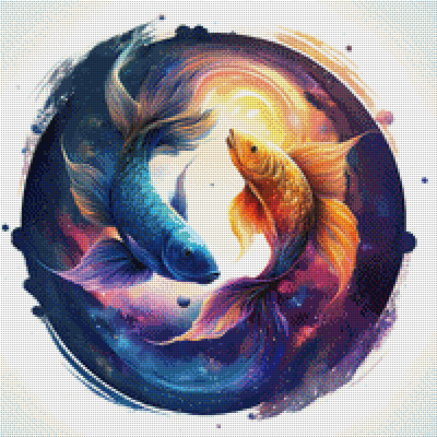 Diamond Painting "Sternzeichen - Fische" 50x50cm DS-67