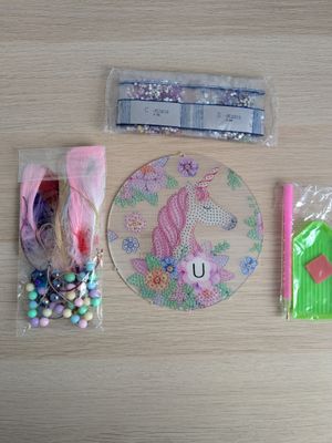 Diamond Painting Traumfänger-Set "Einhorn"