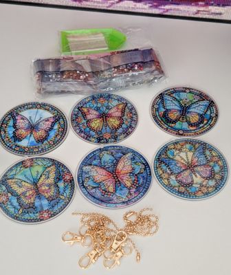 Diamond Painting " Schlüsselanhänger Schmetterlinge"