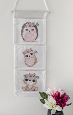 Diamond Painting "Hängende Aufbewahrungstasche mit 3 Fächern"