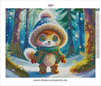 Diamond Painting Bild "Lumi im Winterwald" 65x50cm + AB Steine DS-101