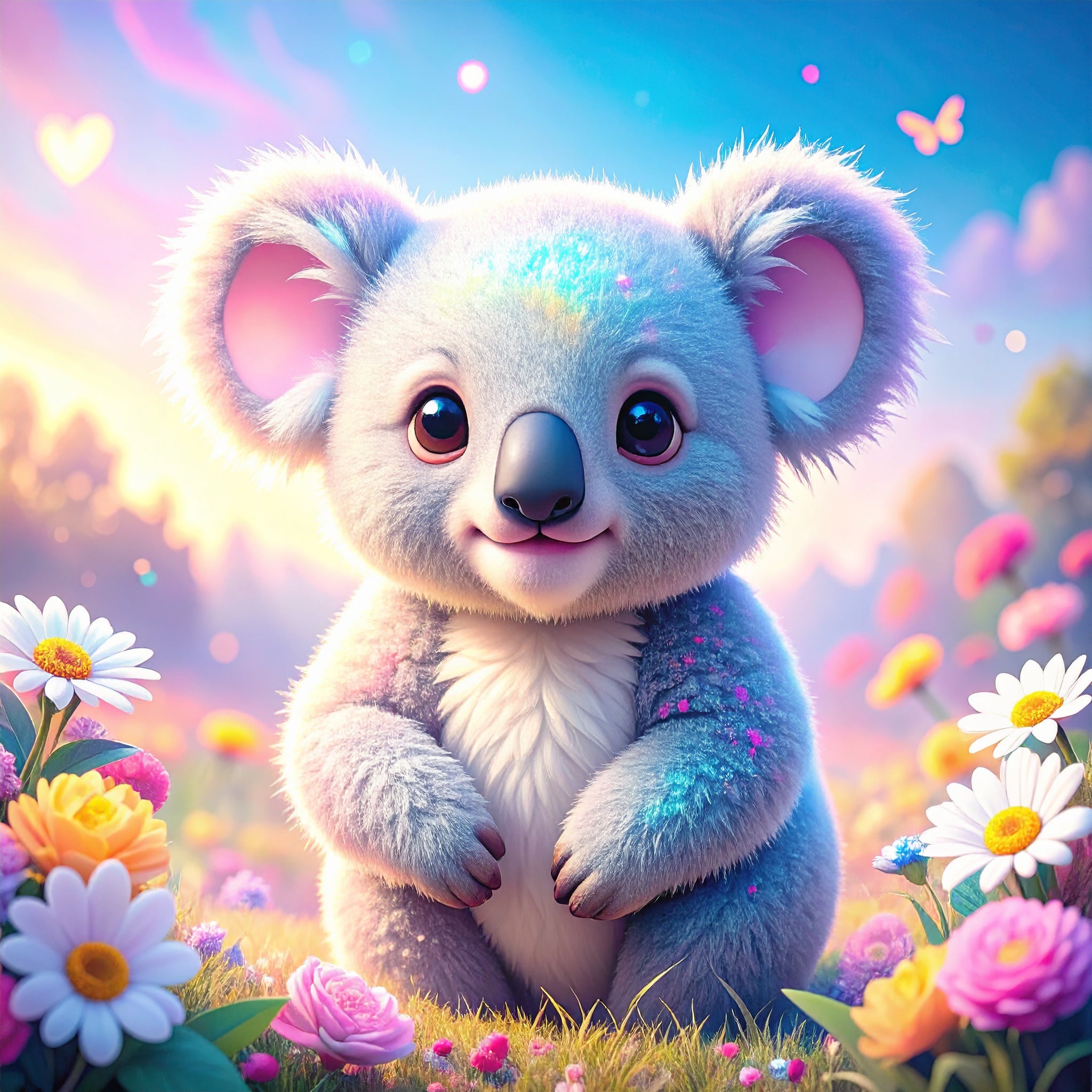 Diamond Painting Bild "Koala Chompy"  50x50cm (inkl. Fairy Dust Steinen) DS-102