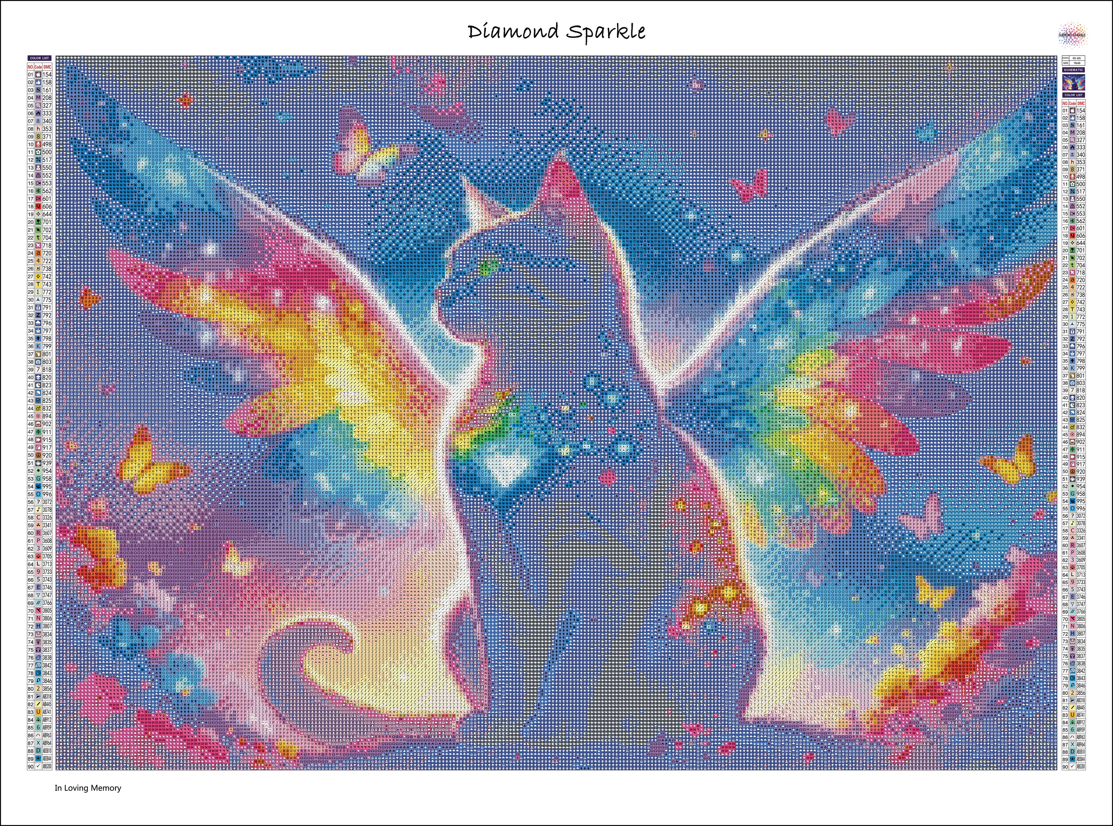 Diamond Painting Bild "In Loving Memory" 70x50cm (inkl. 10 AB-Farben) DS-105