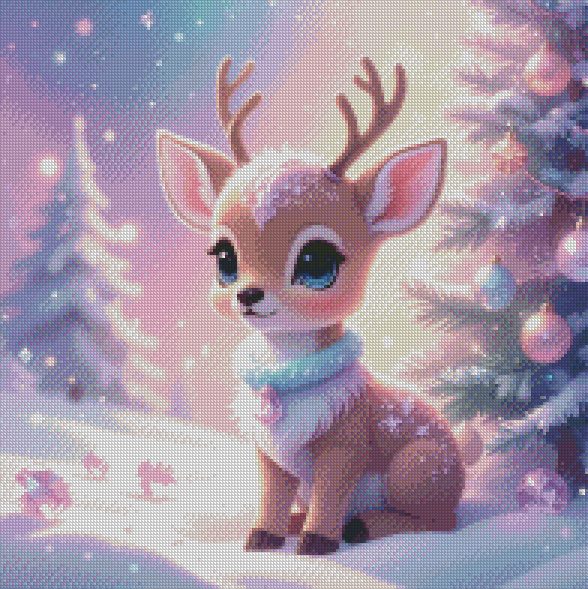 Diamond Painting Bild " Christmas-Fia" 50x50cm +AB&Fairy Dust DS-109