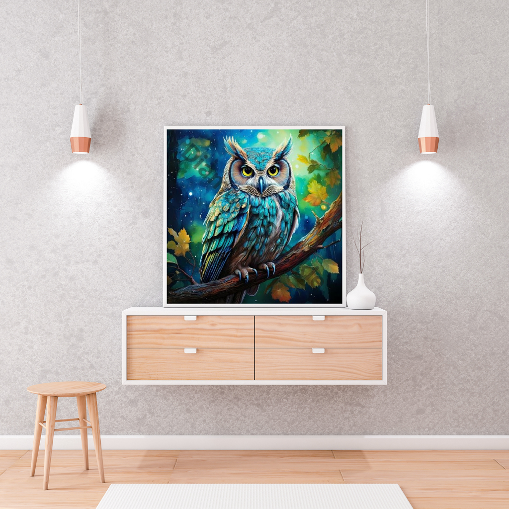 Diamond Painting "Blue Owl" 50x50cm DS-20