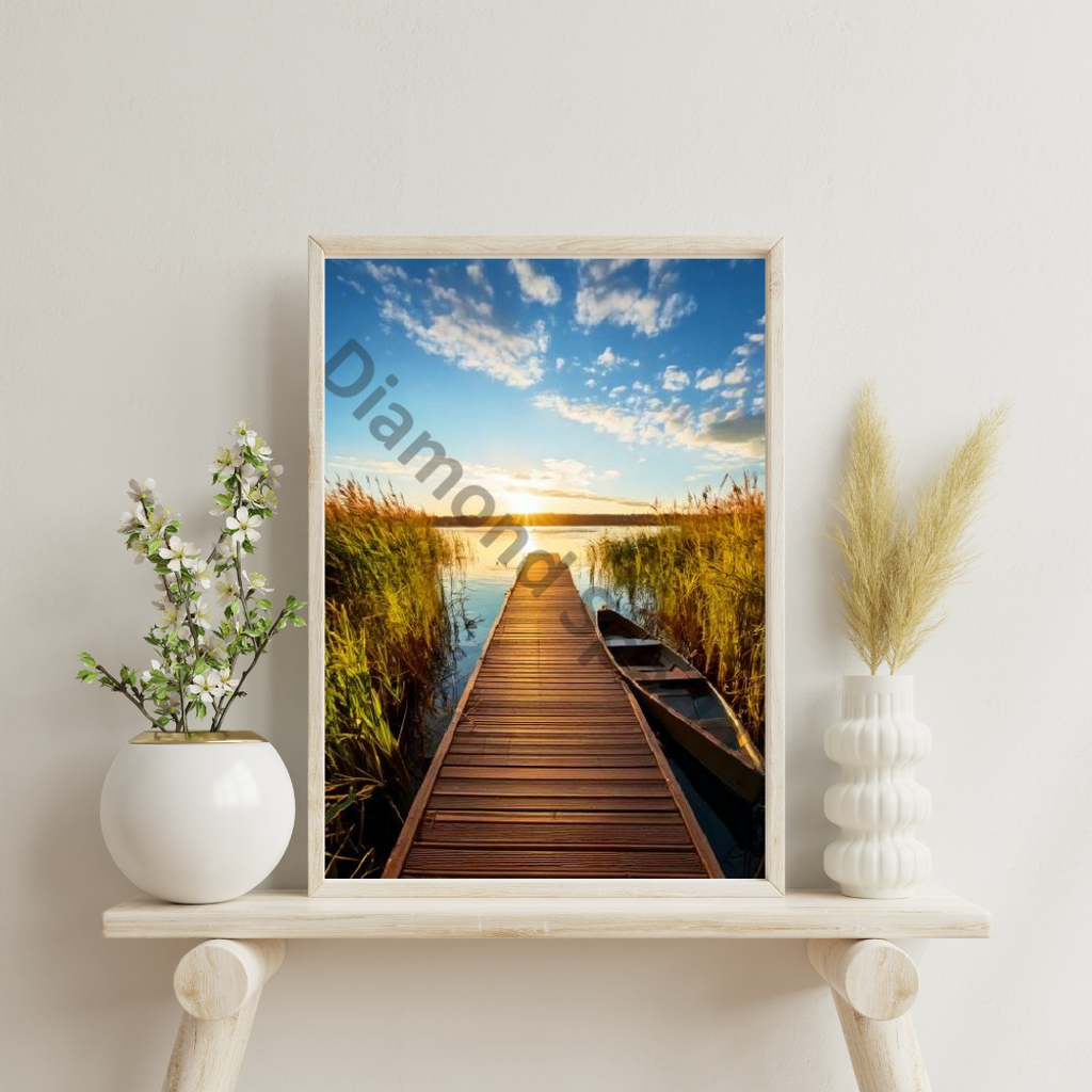 Diamond painting "Boat dock" 60x80cm DS-38