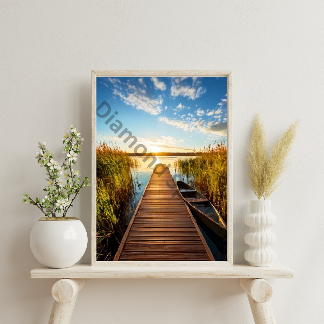 Diamond painting "Boat dock" 60x80cm DS-38
