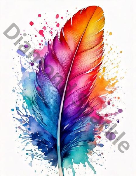 Diamond painting "Feather" 50x70cm DS-40
