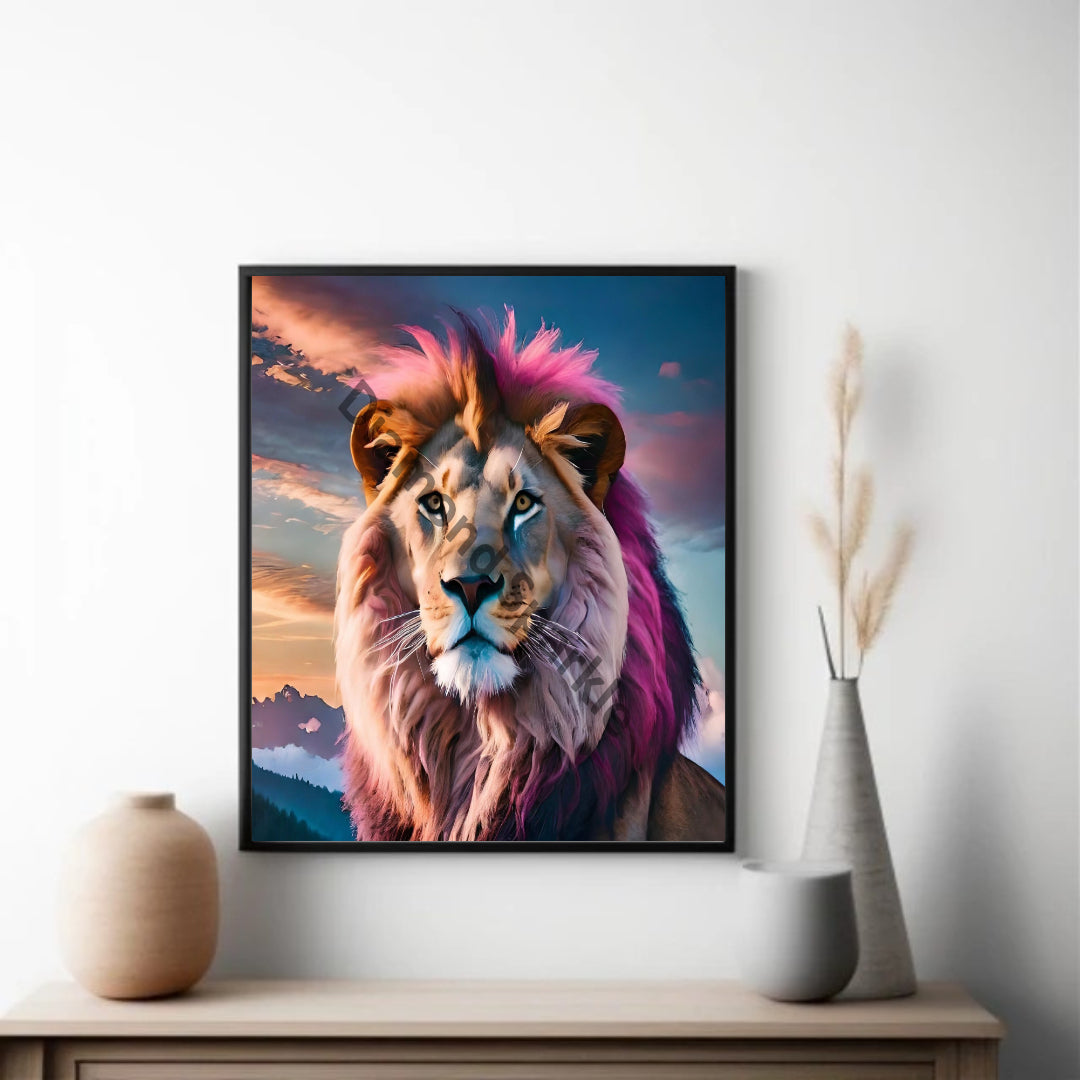 Diamond Painting Picture "King of the Savannah" 90x90cm DS-4