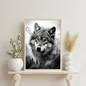 Diamond Painting Bild "Wolf S/W" 50x70cm DS-41