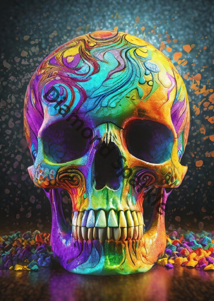 Diamond Painting Picture "Skull" 50x70cm DS-8