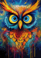 Diamond painting picture "Truces noctua" 50x70cm DS-87