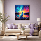 Diamond Painting Bild "Polarfuchs" 80x80 cm DS-98