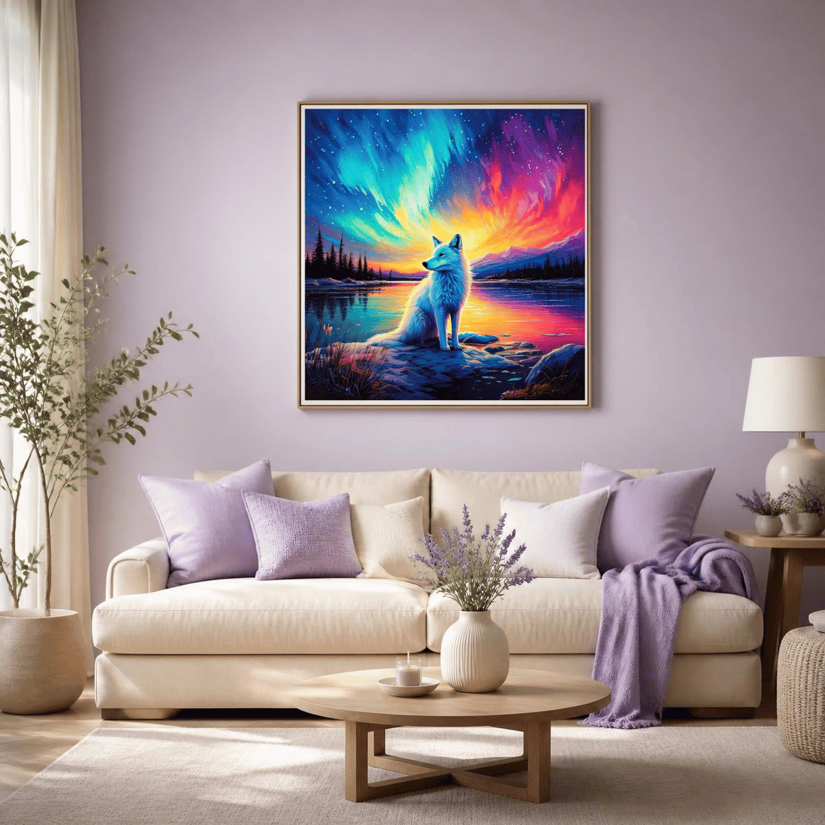 Diamond Painting Bild "Polarfuchs" 80x80 cm DS-98