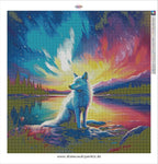 Diamond Painting Bild "Polarfuchs" 80x80 cm DS-98