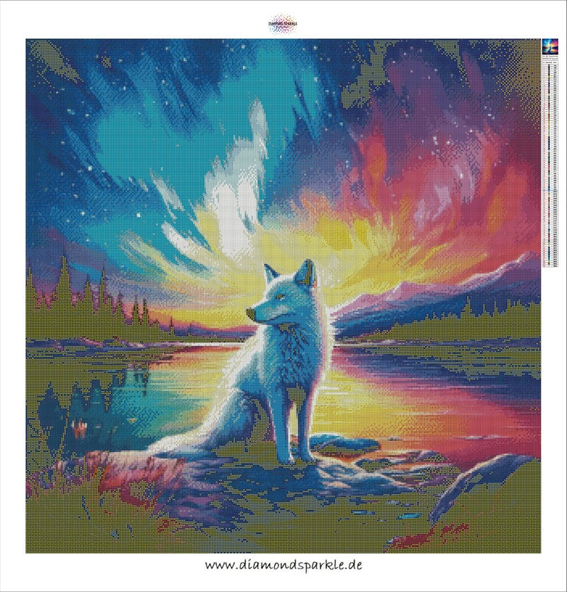 Diamond Painting Bild "Polarfuchs" 80x80 cm DS-98