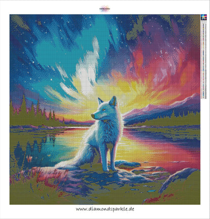 Diamond Painting Bild "Polarfuchs" 80x80 cm DS-98