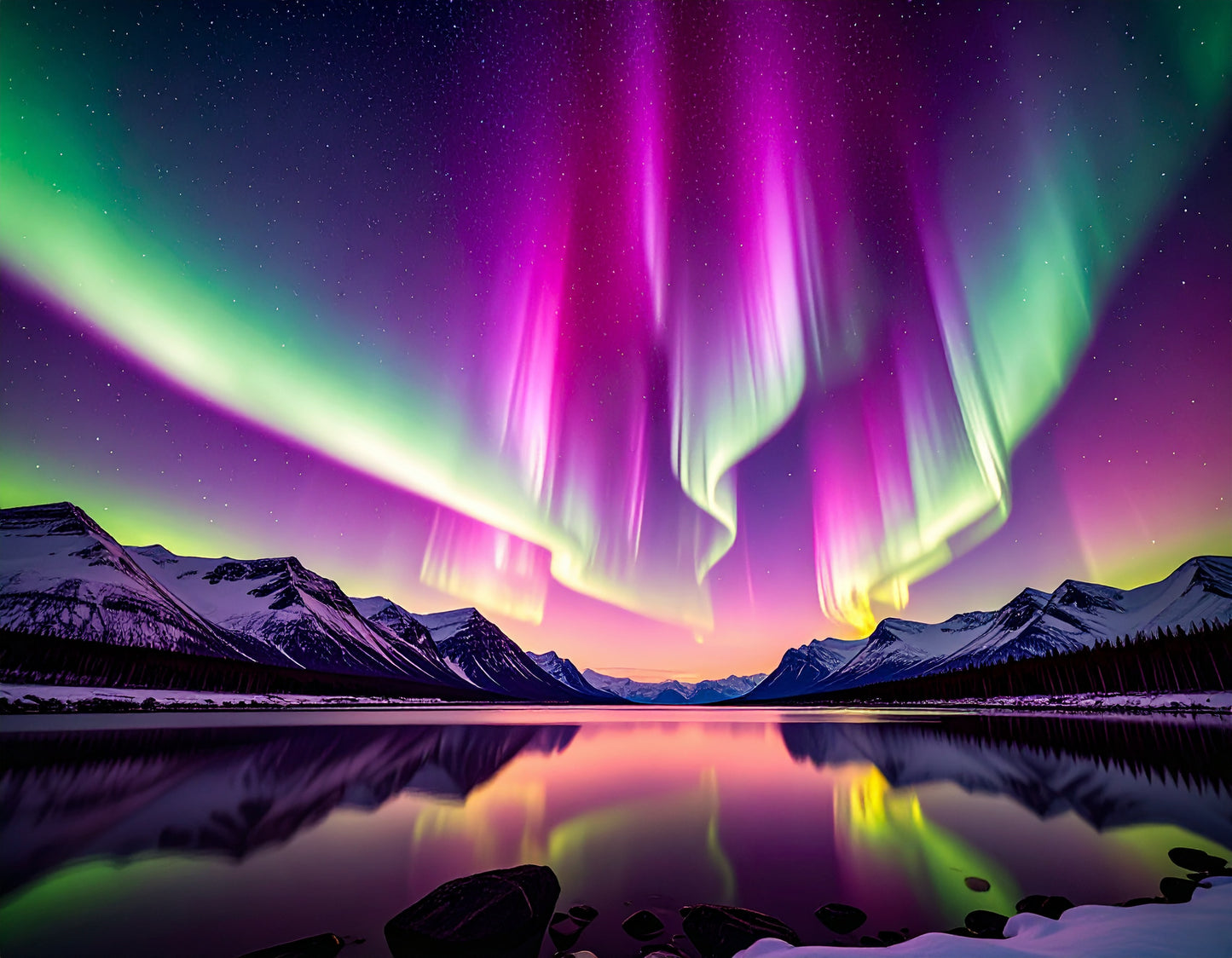 Diamond Painting Bild "Polarlichter" 80x60cm DS-99