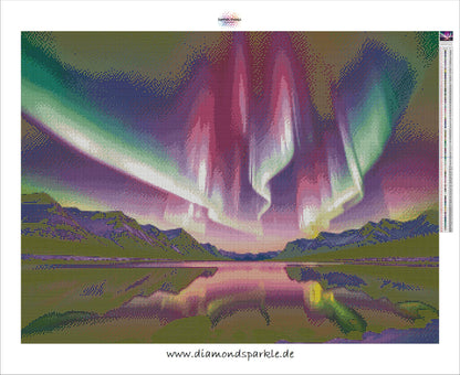 Diamond Painting Bild "Polarlichter" 80x60cm DS-99