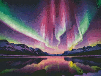 Diamond Painting Bild "Polarlichter" 80x60cm DS-99