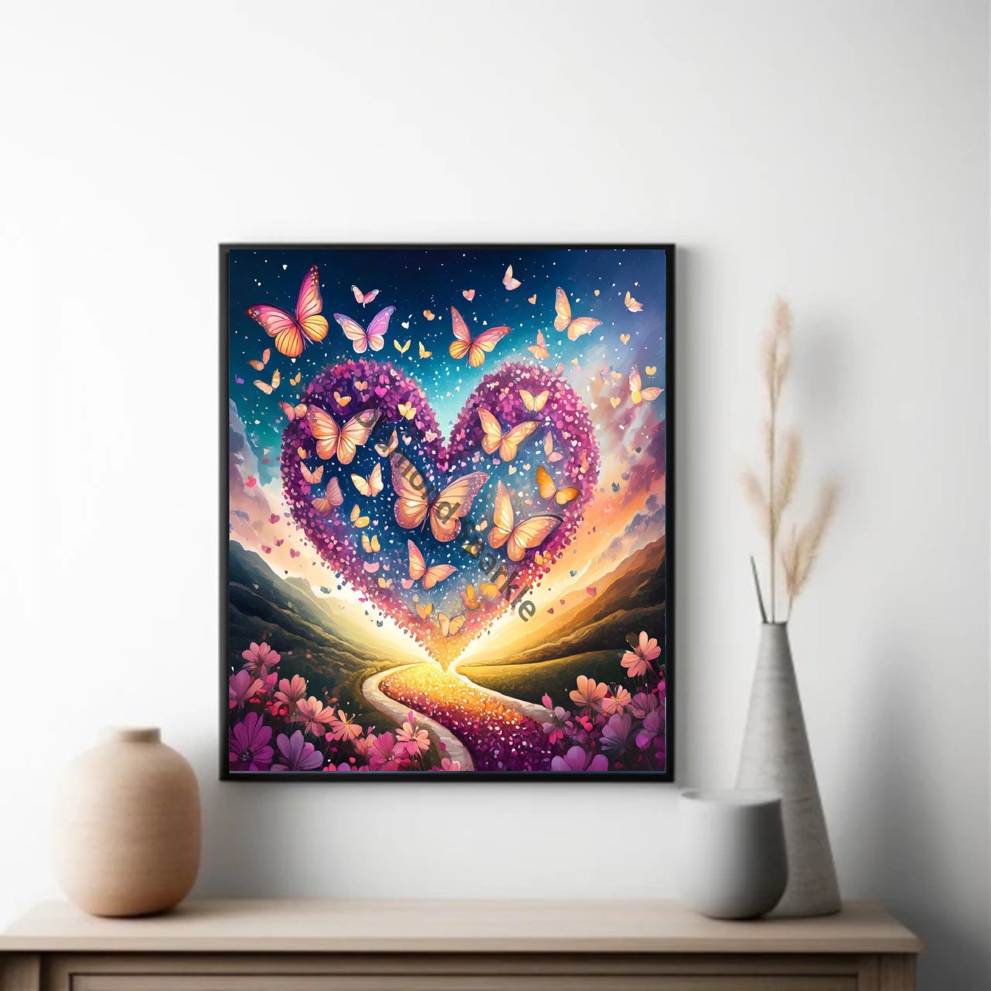 Diamond Painting "Butterfly Heart" 50x50cm DS-9