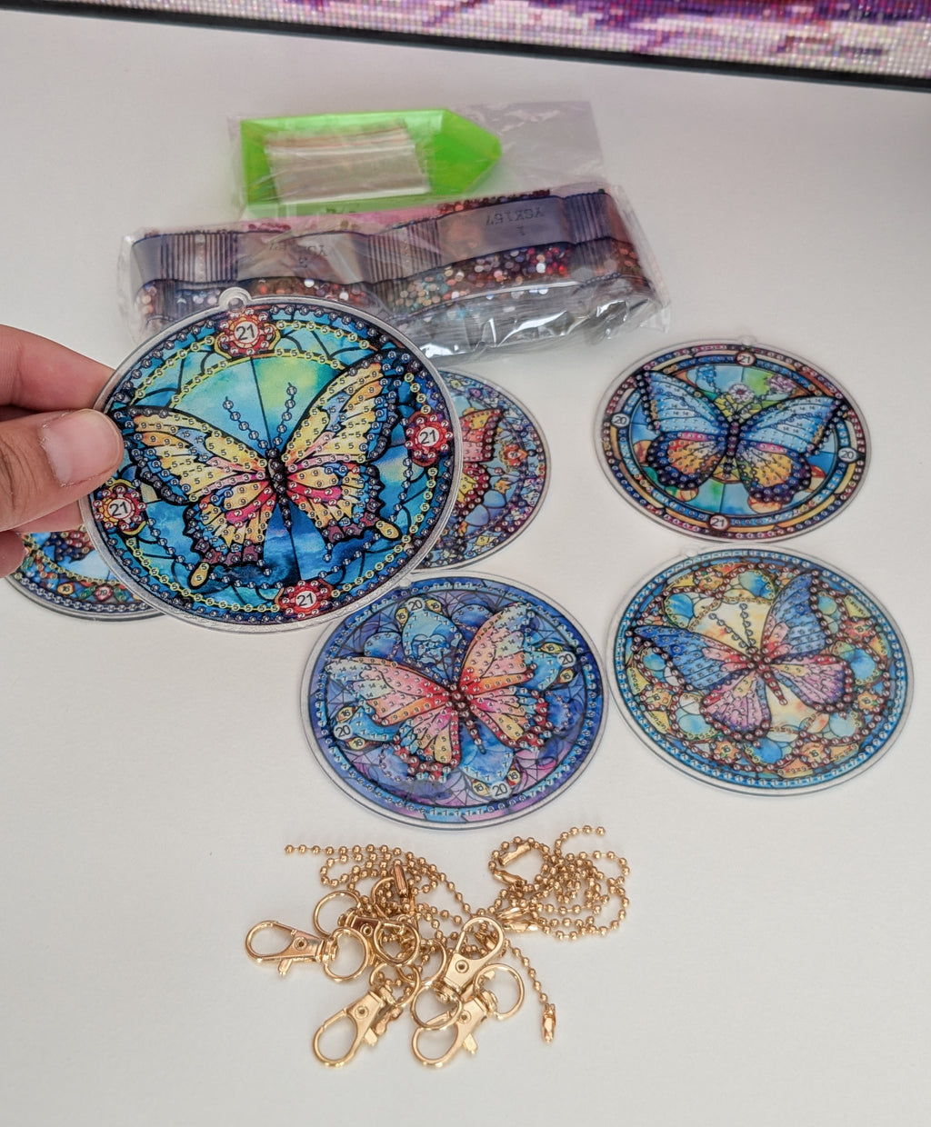 Diamond Painting " Schlüsselanhänger Schmetterlinge"