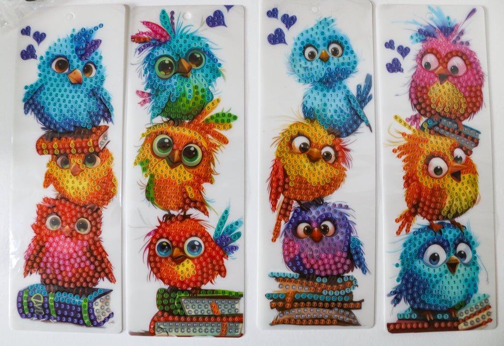 Diamond Painting Set "Lesezeichen Vögel"