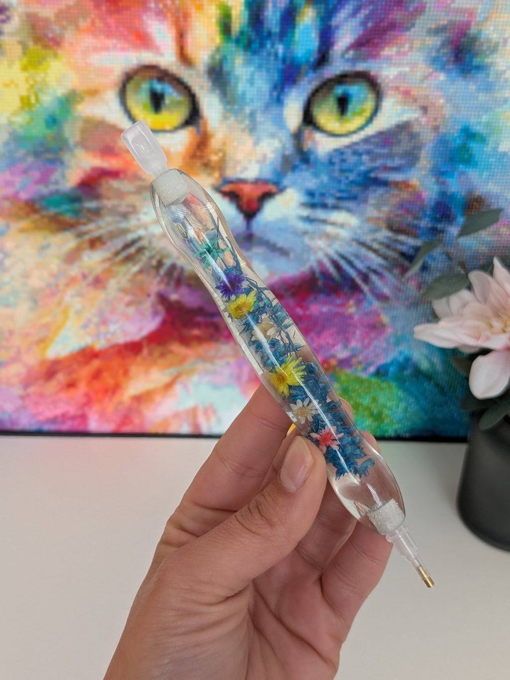 Diamond Painting Stift "Flower blue"