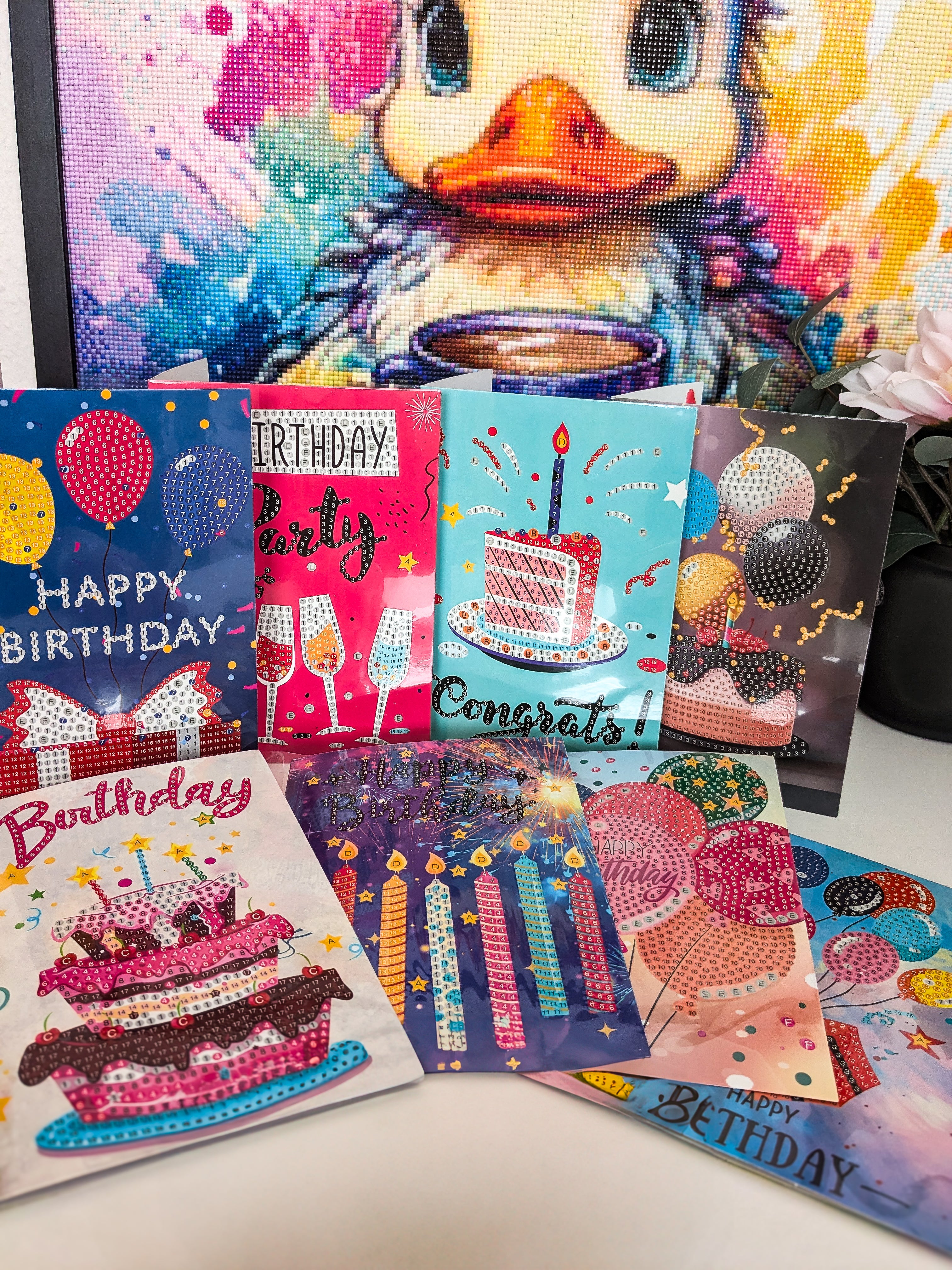 Diamond Painting "Birthday Card Set"