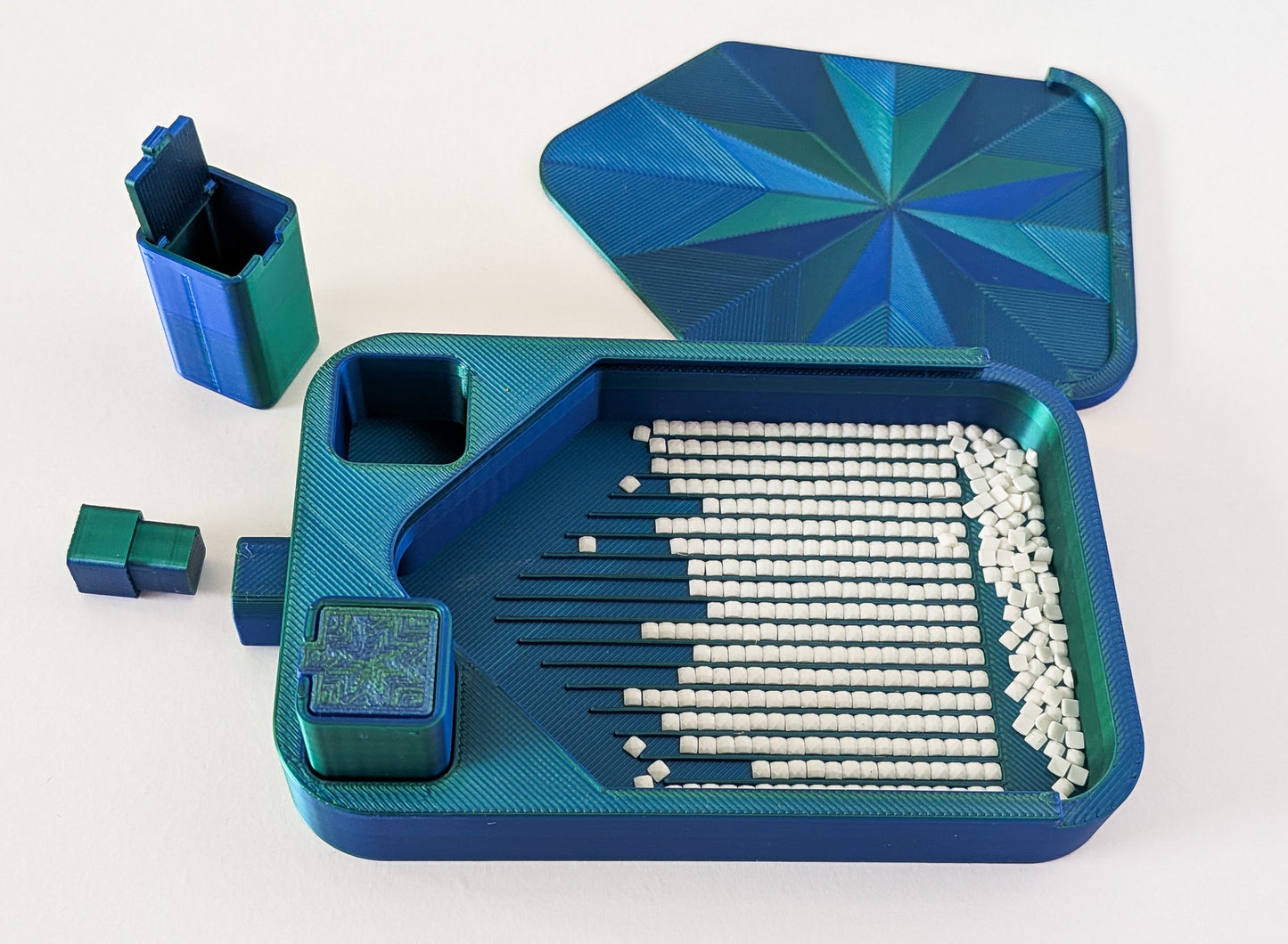 Diamond Painting "Schiffchen Blue green" Zubehör