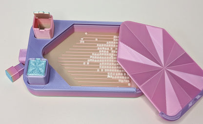 Diamond Painting" Schiffchen Pink light blue" Zubehör