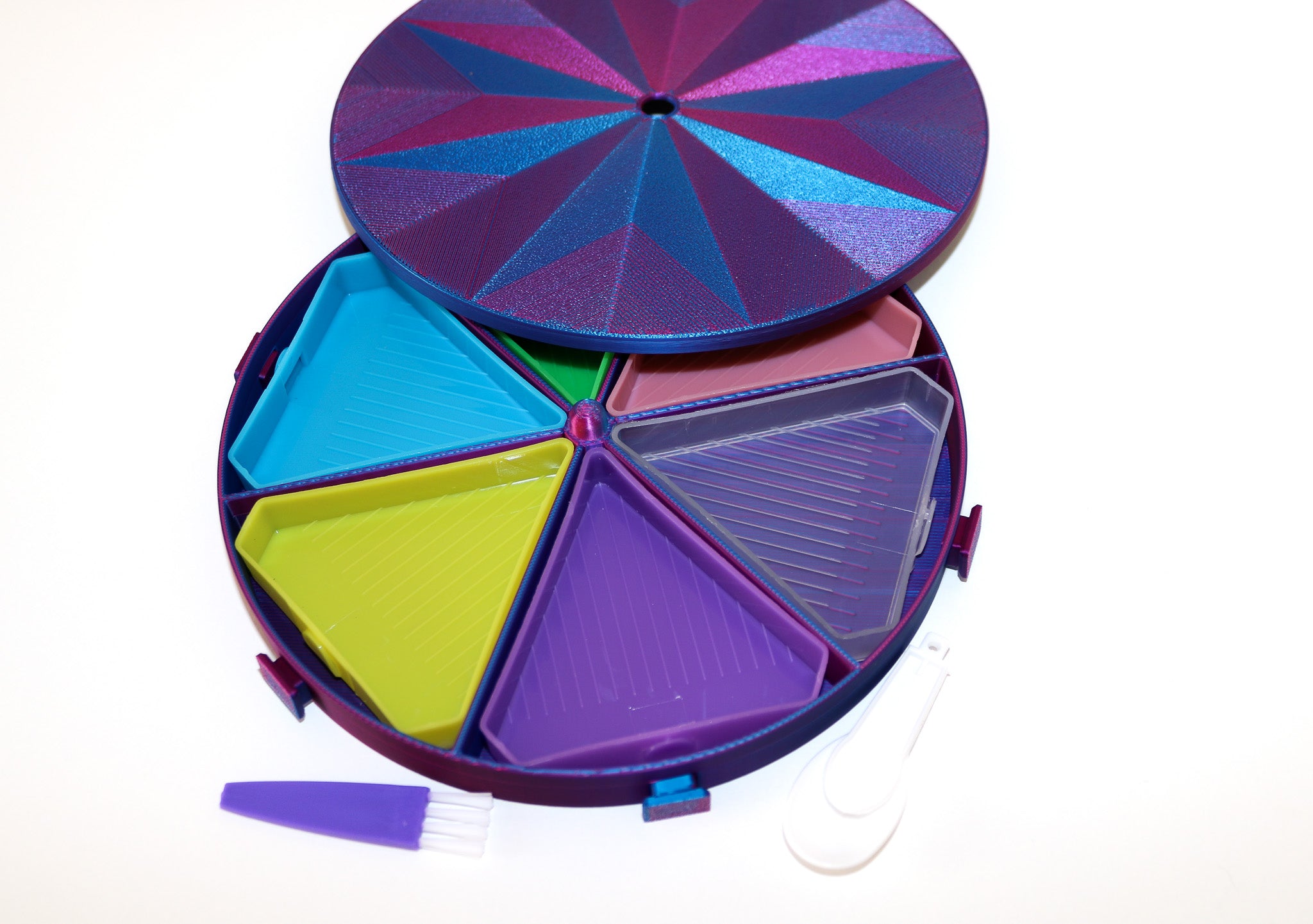 Diamond Painting" Rundes Schiffchen Blue-Purple" Zubehör